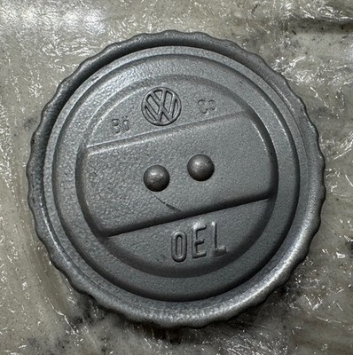 *NOS* OE VW oil cap, OEL w ribbed edge Bo Co Volkswagen Beetle Bus Ghia Thing