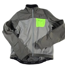 Pearl Izumi Select Men's Cycling Jacket Windbreaker Zip Up Sz M Neon Green