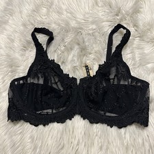 Soma 38D Bra Black Sevilla Sheer Cup Underwire Back Closure NEW