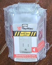 TAYMAC Weatherproof In-Use Cover w/Hubbell WR TR 15A Self Test GFCI - #MG420CS