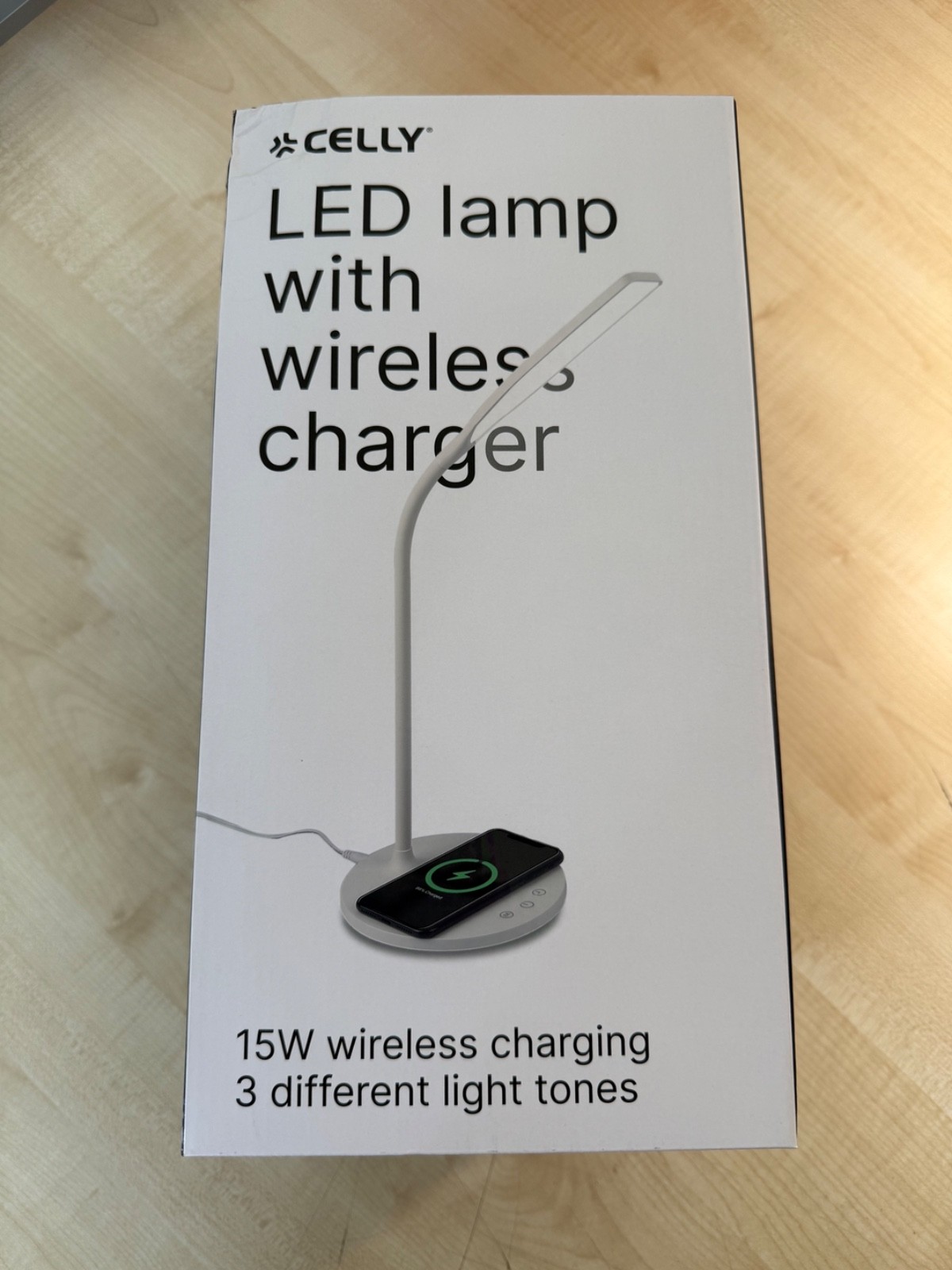 lampada led con wireless charger CELLY
