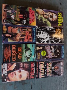 5 Vintage Horror VHS Tapes, Dracula,   The Skull Etc.