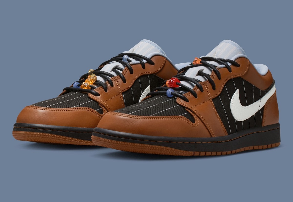 Nike Air Jordan 1 Low Black Sail British Tan IR7560-010 Men's