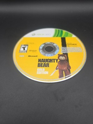 Naughty Bear Gold Edition (Microsoft Xbox 360, 2011) Disc Only
