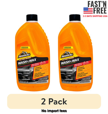 (2 pack) Armor All Ultra Shine Car Wash and Wax for Car Detailing, 64 fl oz 