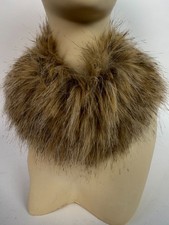 Vintage Fox Fur Collar Scarf Lined with Hooks for Closures