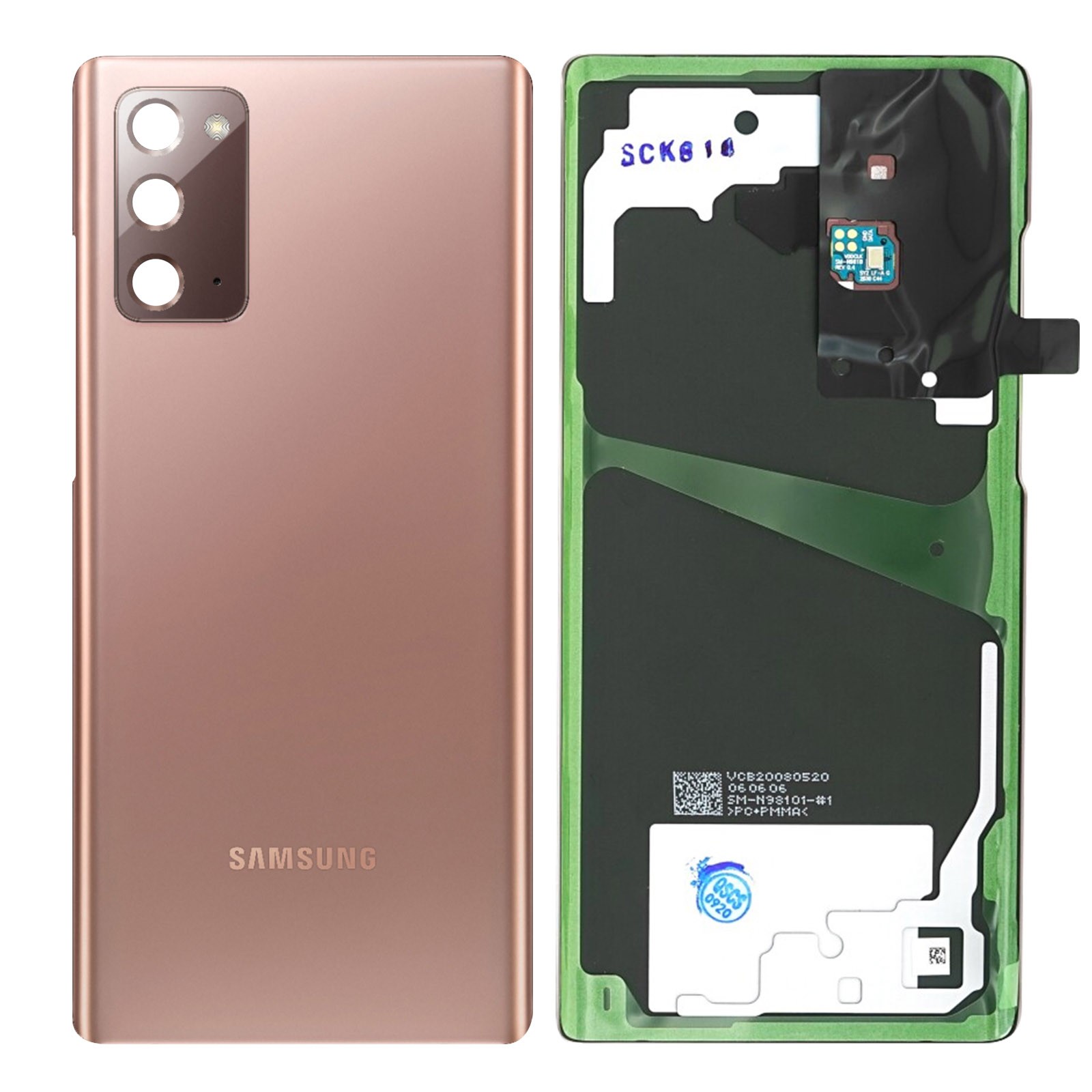 Composant vitre arrière Note 20 de remplacement coloris Mystic Bronze