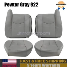 For 2003-2006 Chevy Silverado Seat Cover Gray 922 Driver Passenger Bottom-Top