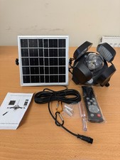 Solar Panel Garden Light Indoor Outdoor Pendant Shed Garage Gazebo Hanging Lamp