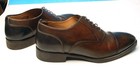 DiBIANCO SPQR 2 TONE BROWN FADE CAP TOE OXFORDS DRESS SHOES MENS 7.5 EXCELLENT — photo 3