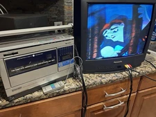 Vintage Sharp VC-363 Portable Vcr Player VHS Recorder Stand Up W Remote VIDEO