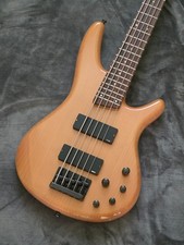 2001 Ibanez SR 405 Soundgear 5 String Made in Korea Electric Bass Natural Finish