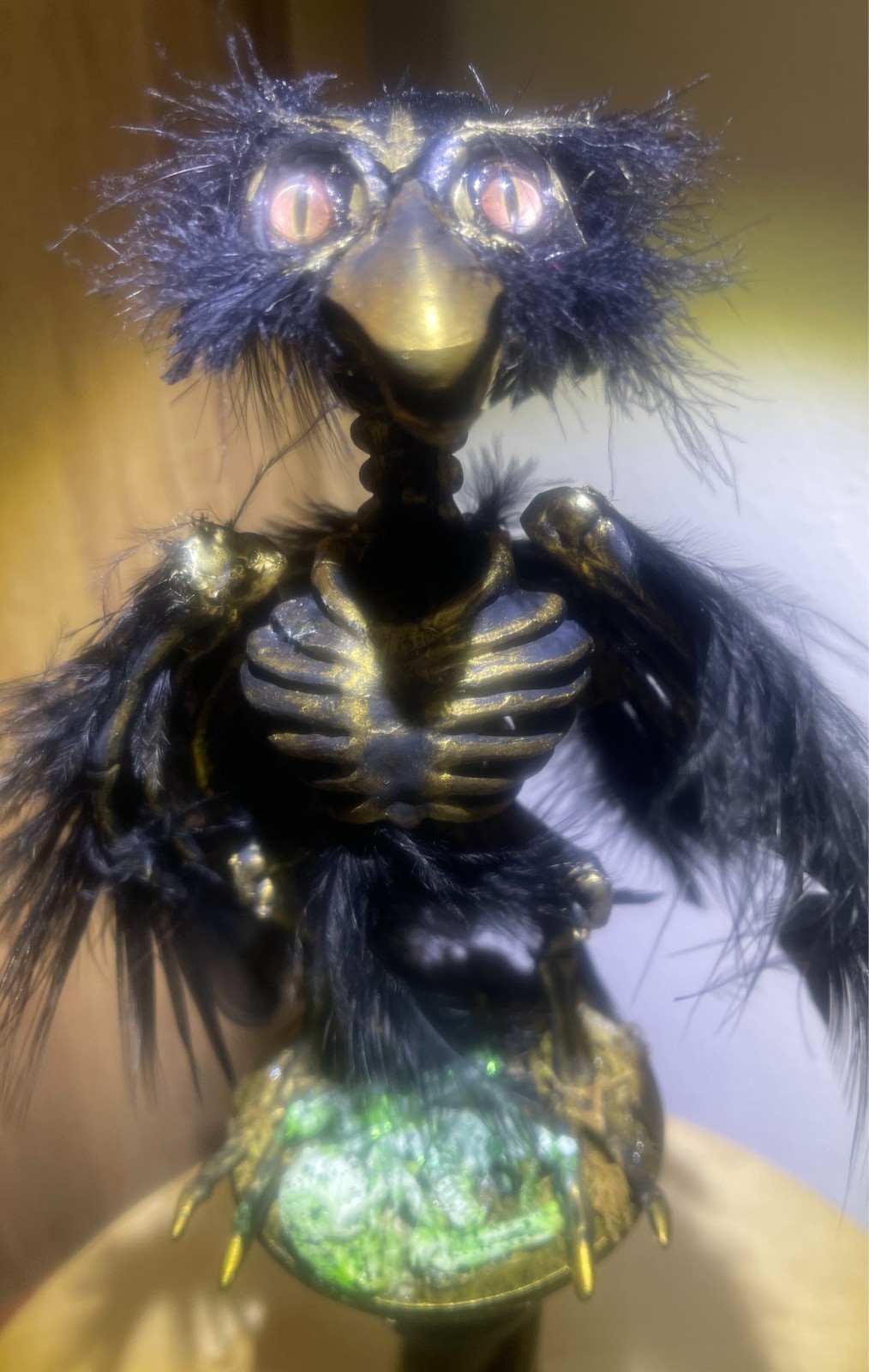 Crow/ Raven Halloween Prop Creepy Horror Gothic Decor One of a Kind Hand Crafted