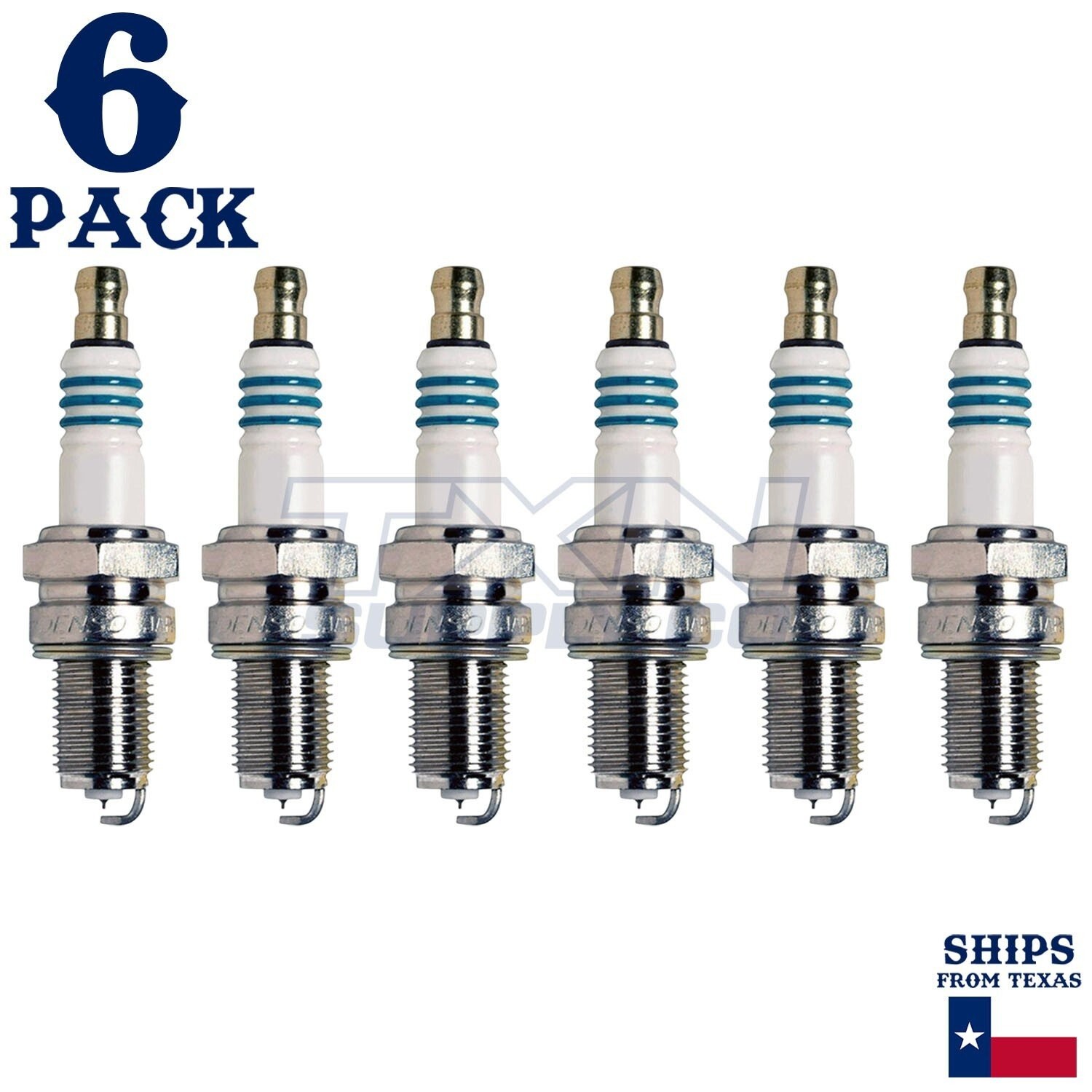 6 Pack Denso 5376 Iridium Power Spark Plugs IX24B