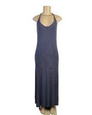 Sm Banana Republic Blue White Striped Strappy Tank Maxi Dress Nautical Retro