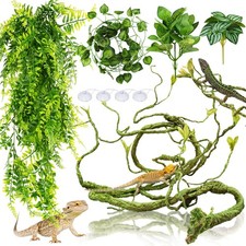 QUOZUO Bearded Dragon Tank Accessories for Habitat, Terrarium Reptile Vines D...