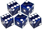 Genuine Red Rock Vegas Casino Craps Dice Blue Polished Set 5 Matching Serial #s — photo 2