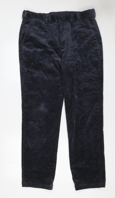 Marks and Spencer Herren Blau Cord Regular Fit Hose 34x31