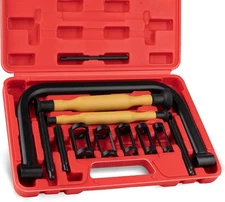 Valve Spring Compressor Set, 12PCS Valve Spring Clamp Removal Tool with Valve La