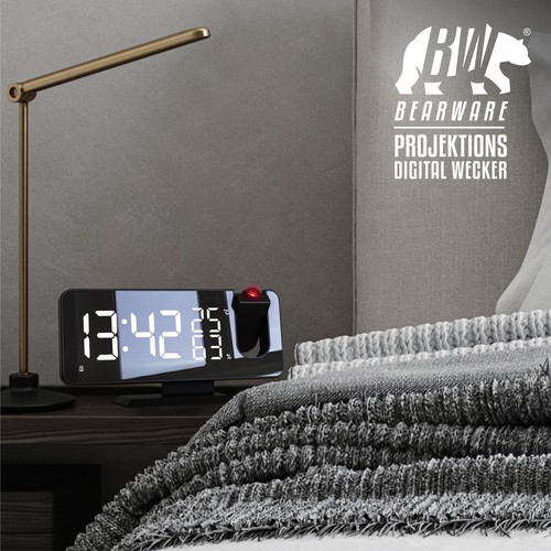 Bearware Projektions Wecker 7 Tasten 2 Weckalarme Snooze LED 15 FM Speicher TOP - Bild 5 von 6