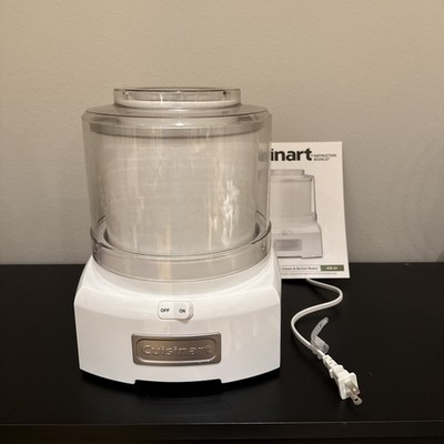 Cuisinart ICE-21 1.5 Quart Frozen Yogurt Ice Cream & Sorbet Maker White WORKS