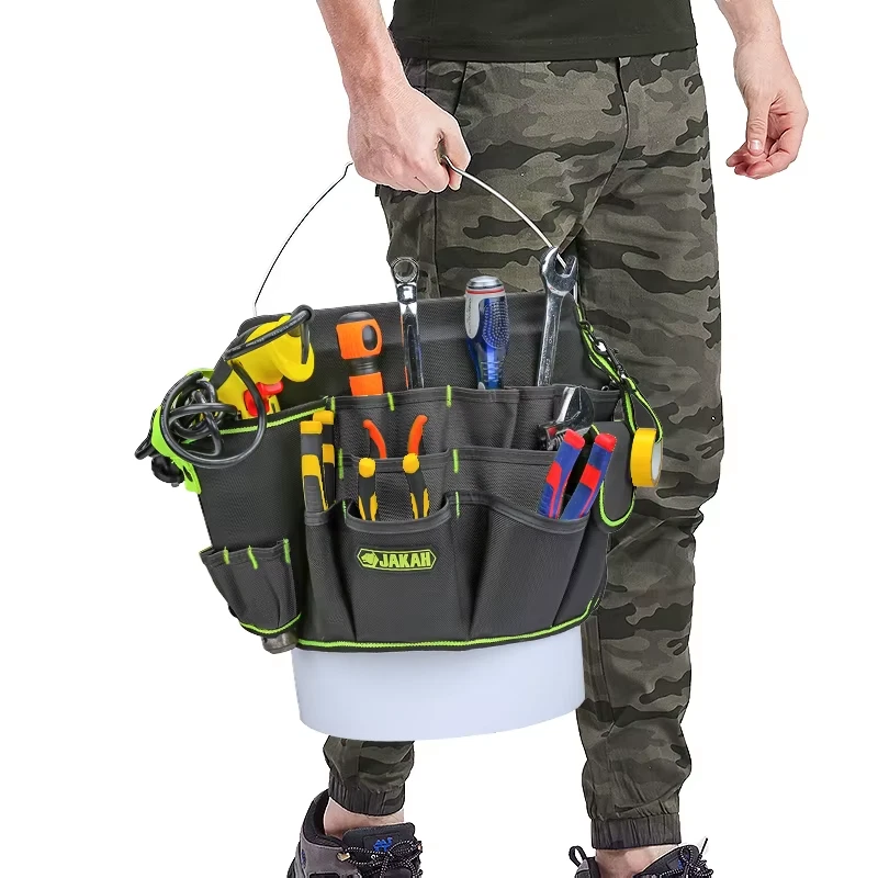 Organizador de herramientas con cubo de bolsillo para fácil acceso a herramientas construcción resistente al agua F Foto 4 de 4