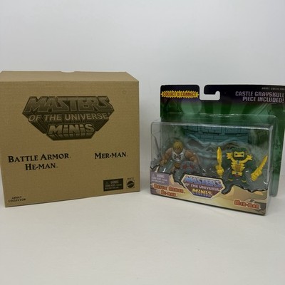 Masters Of The Universe Minis Battle Armor He-Man & Mer-Man MOTU 2013 Mattel NEW