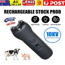 Handheld Cattle Prodder Stock Prod Rechargeable Electric 10000V Shock Pig Sheep