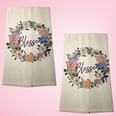 Blessed Floral Kitchen Towel Set