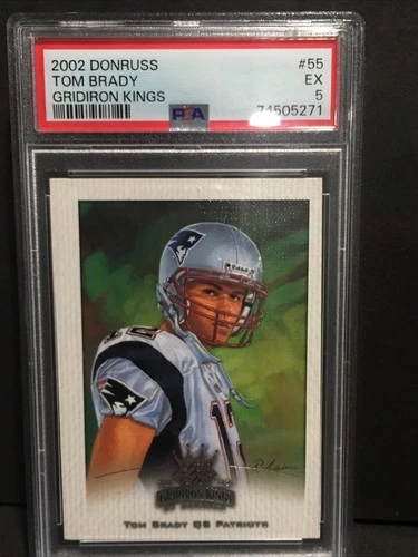 2002 Donruss Tom Brady GridIron Kings PSA 5