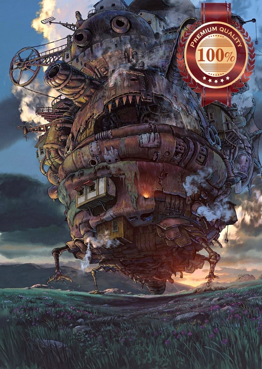 90x60CM HOWLS MOVING CASTLE STUDIO GHIBLI WALL ART PICTURE PRINT