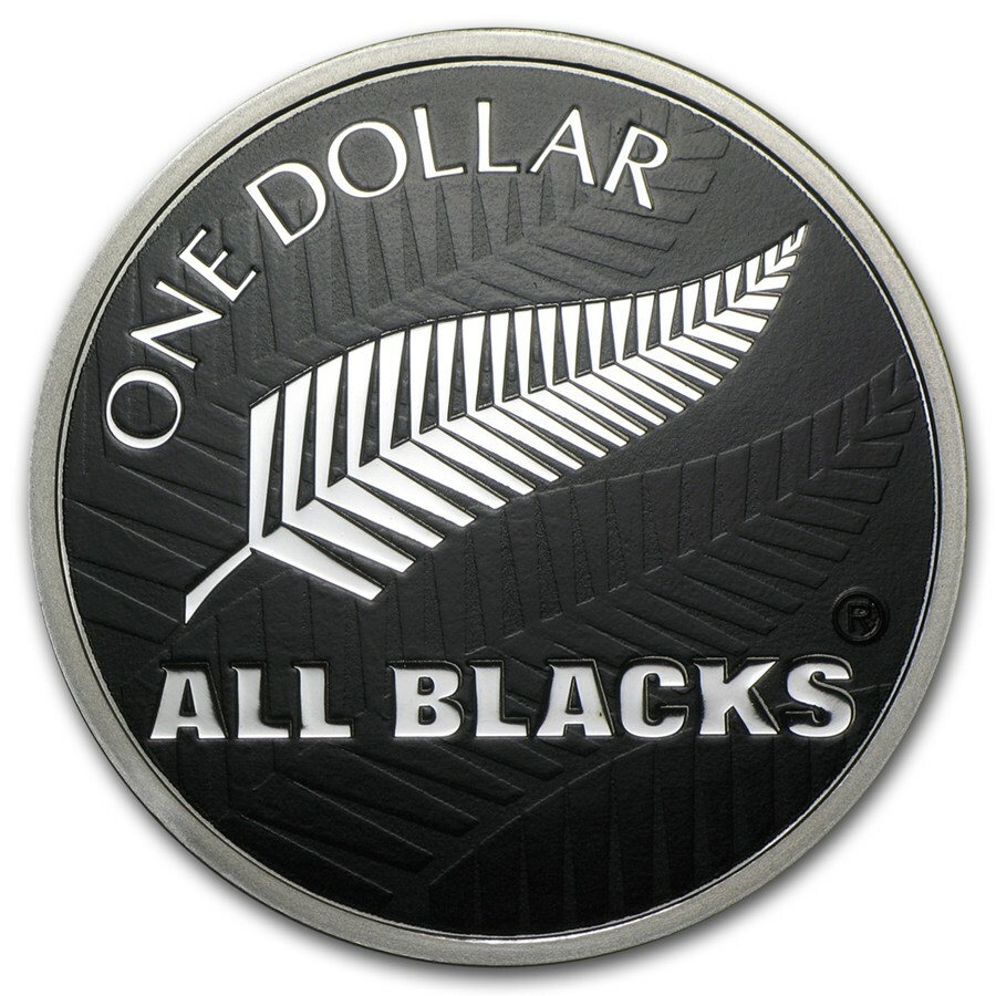 New Zealand- 2011 - 1 OZ Silver Proof Coin- All Blacks