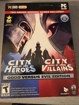 CITY OF HEROES CITY OF VILLAINS: GOOD VERSUS EVIL EDITION PC NEW Sealed
