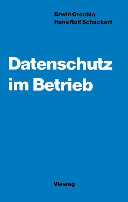 Thumbnail - Datenschutz Betrieb | Buch | 9783322928559