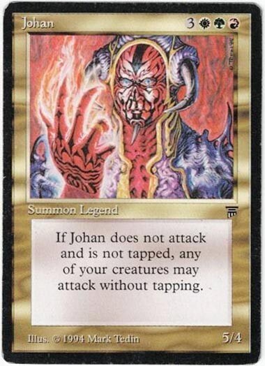 MTG  -  Legends  -  Johan  LP  -  Rare Multicolor Legend from 1994!
