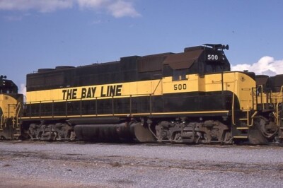 The Bay Line #500 GP38 Lok Dienstplanbild - Original Kodachrome Dia