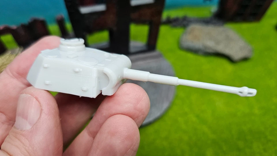 Panzerkampfwagen V Panther Con Torretta KwK L/70 In Resina Wehrmacht 1/87 1/72 - Immagine 4 di 4