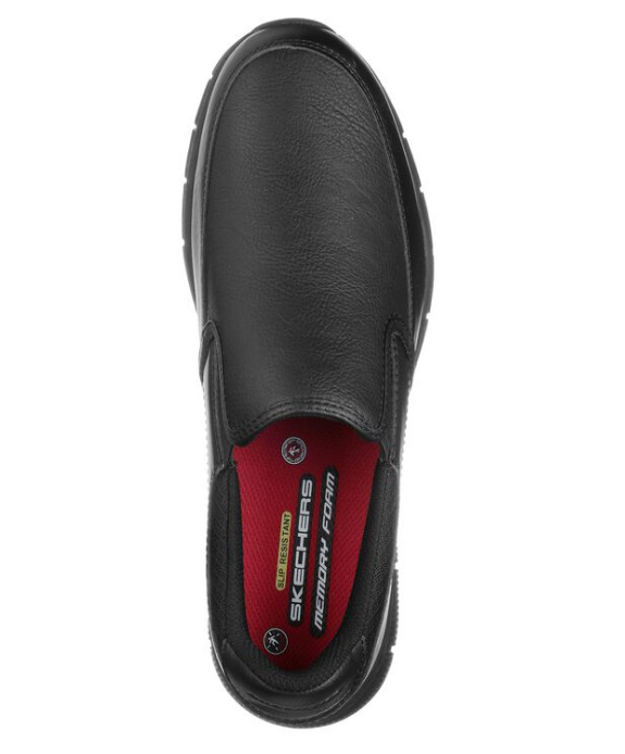 Skechers Men's 77157 Nampa Groton Memory Foam Slip Resistant Black Work