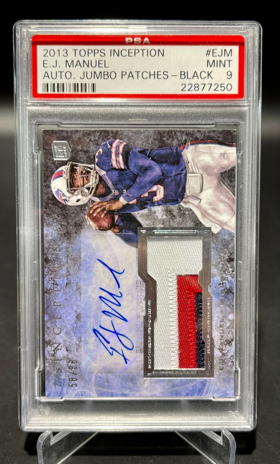 EJ Manuel Topps Inception Autograph Jumbo Patches #EJM Black
