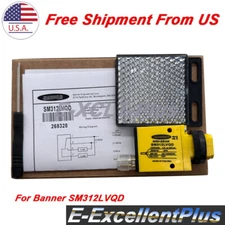 New in Box Photoelectric Switch Sensor PNP For Banner SM312LVQD 10-30VDC 5m