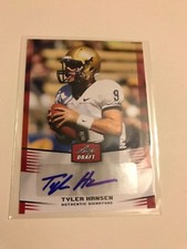 2012 Leaf Draft Autographs Red #TH1 Tyler Hansen Autographed Football Card