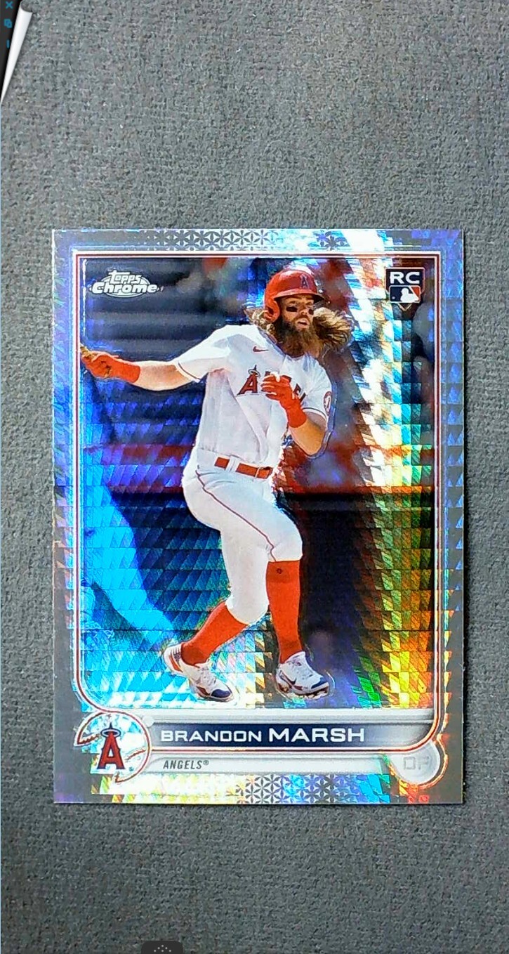 2022 Topps Chrome Sonic Prism Refractor #133 Brandon Marsh RC Angels