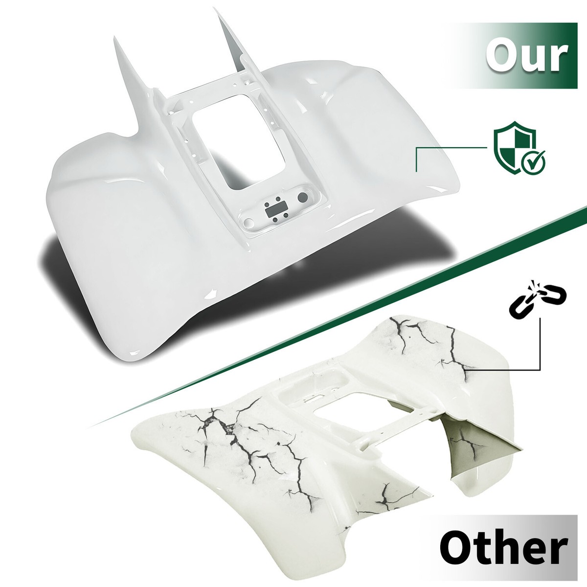 White ABS Front+Rear Fender Kit For Honda TRX 400EX TRX400EX 1999