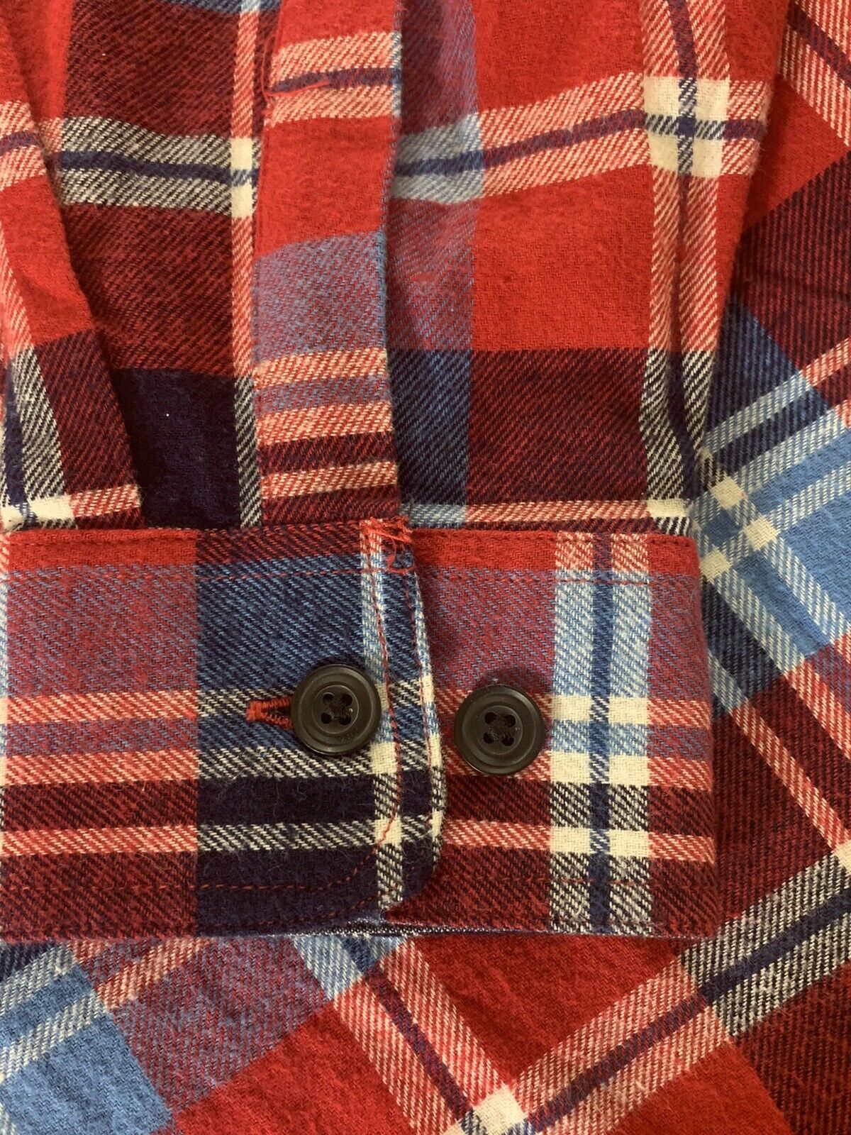 Coleman Flannel Shirt Mens XXL Red Blue Plaid Lon… - image 5