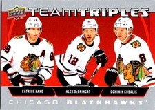 2021-22 Team Triples Patrick Kane / Alex DeBrincat / Dominik Kubalik #TT-CHI