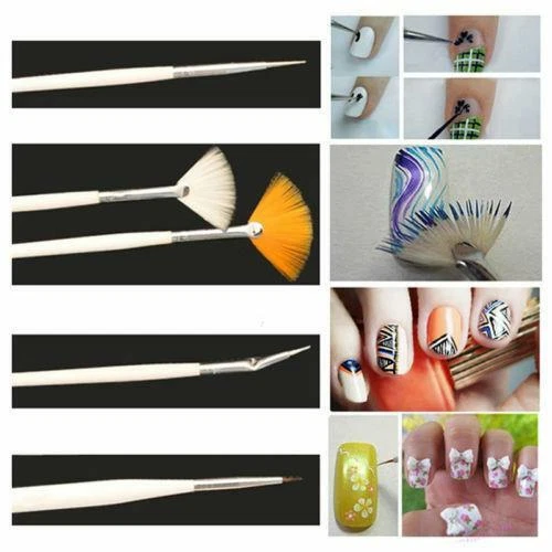 20pcs Nail Art Design Brushes Set Painting Dotting Pen Detailing Bundle Tool Kit - Image 4 of 4