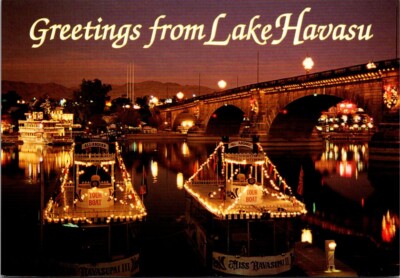 Postcard Vintage Greeting From Lake Havasu Holiday Season London Bridge Arizona