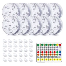 Waterproof LED Underwater Light Swimming Pool Fountain Fish Tank Lamp w/ Remote