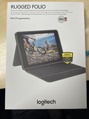 Logitech robuste Folio Tastaturhülle für Apple iPad 10,2'' 7/8. Gen (Neu)