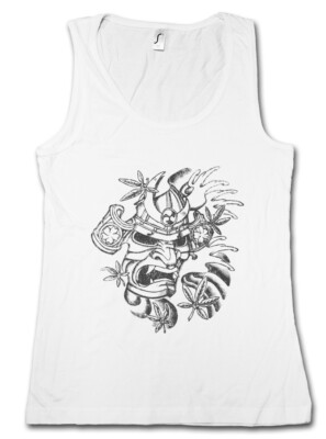 SAMURAI VI DAMEN TANK TOP Ninja Bushido Banzai Shogun Warrior Sword Armor Helmet